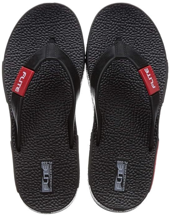 Men's Fl0330g Slippers Black Red Size 8UK