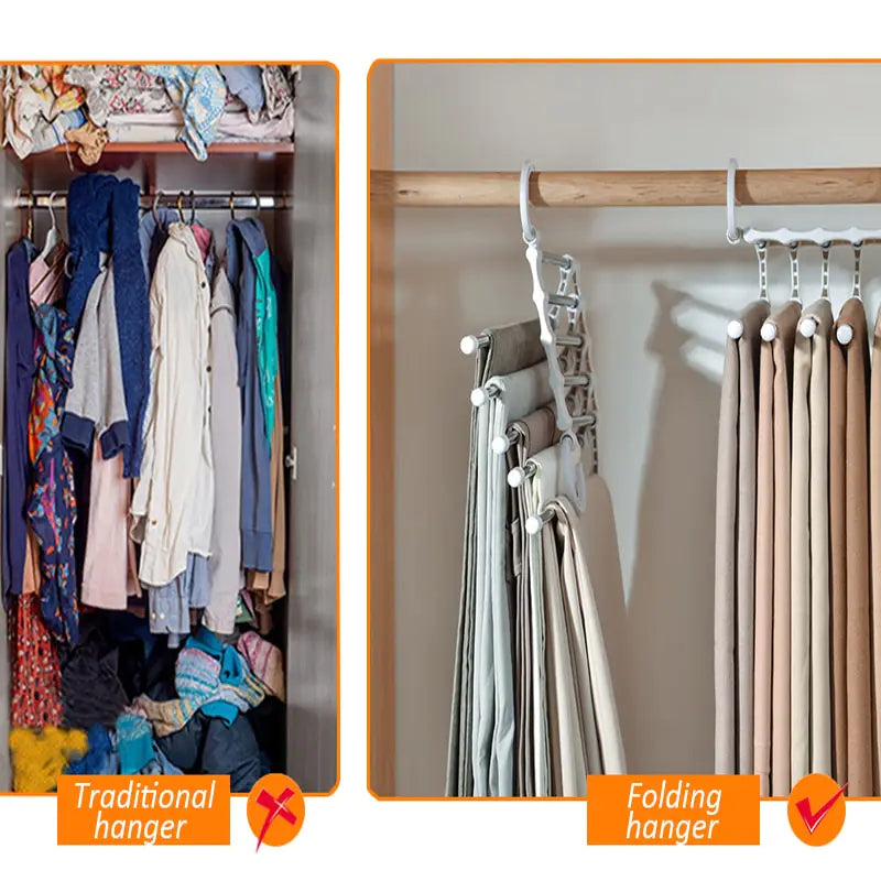 Folding Pants Storage Multifunctional Hanger for Pant Rack Hanger Clothes